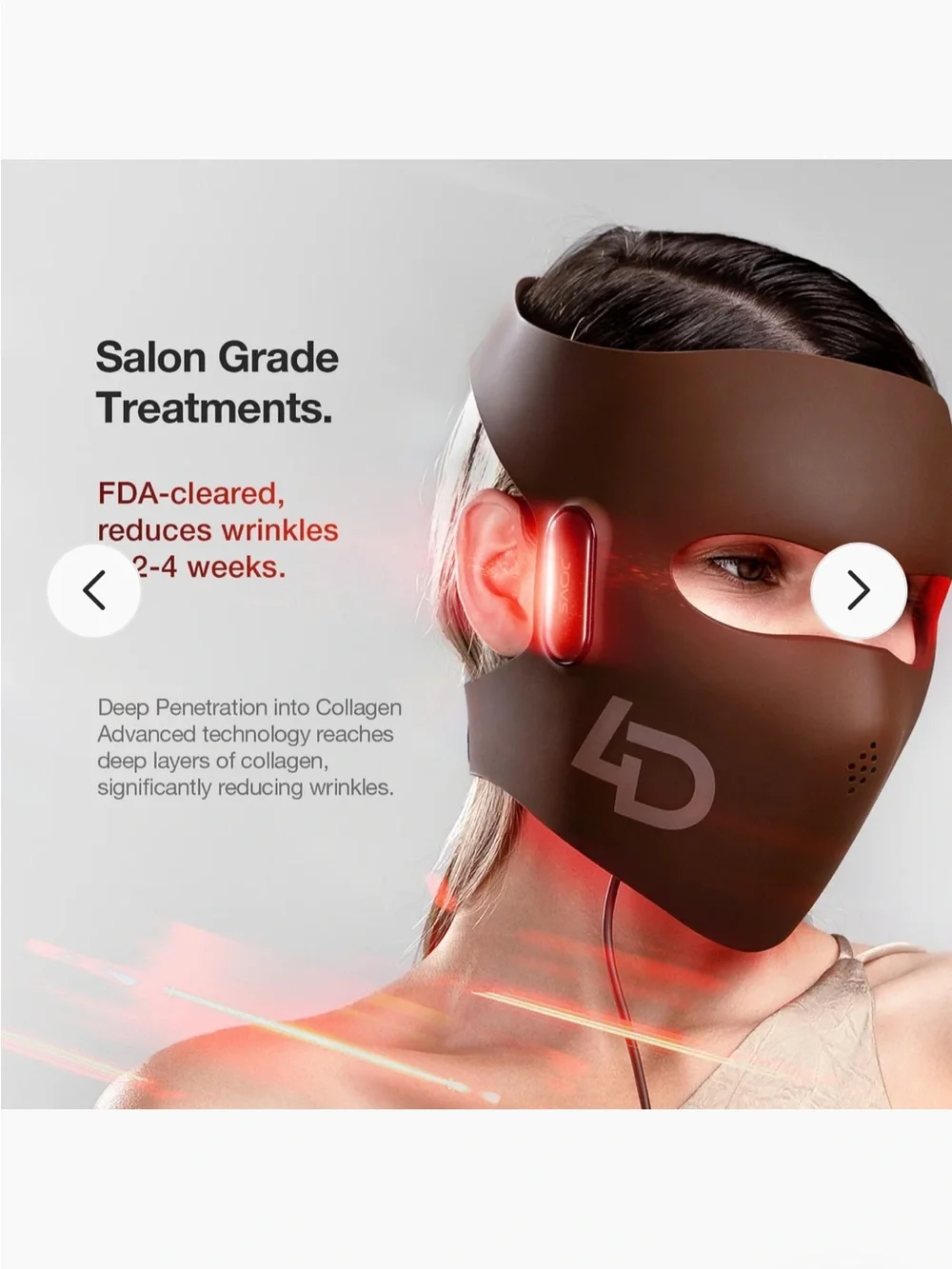 Jovs 4D laser light therapy mask - new never used